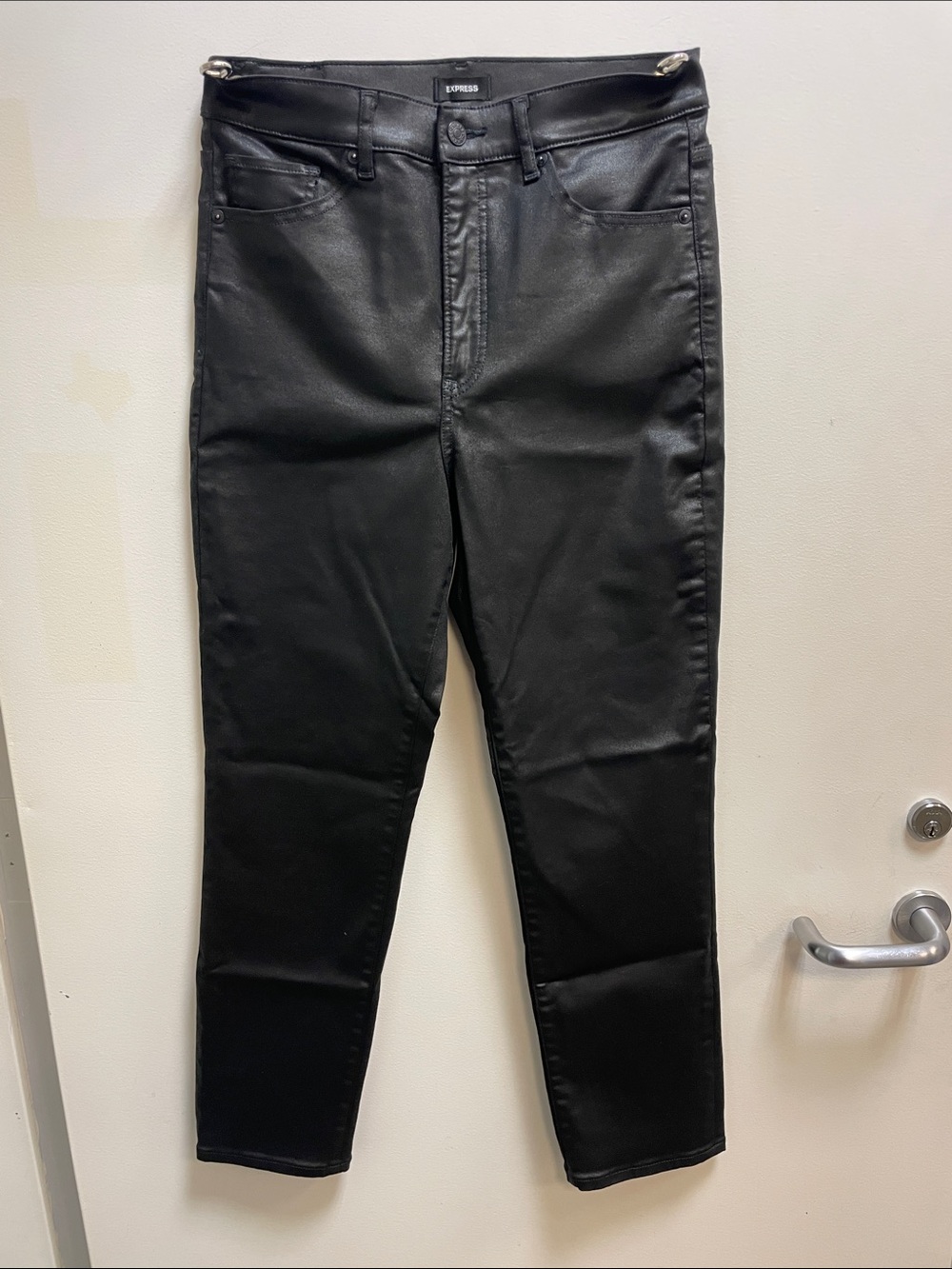 Express Shiny Black Jeans